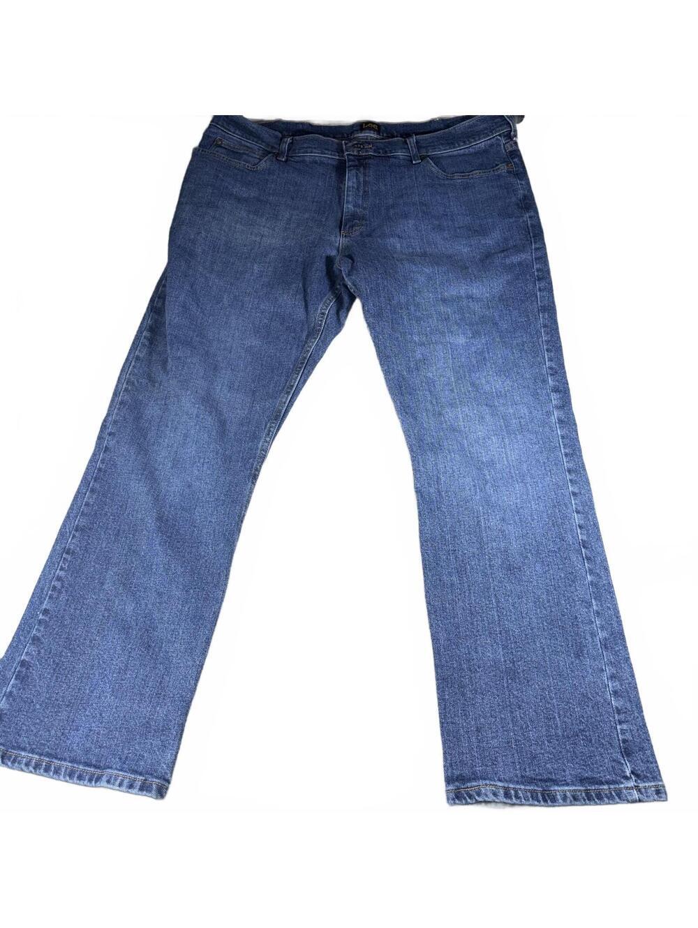 Lee Regular Fit Mens 40 x 30 Work Classic Blue Denim Jeans Casual Pants